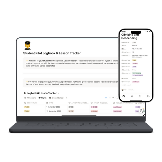 Student Pilot Logbook & Lesson Tracker - FREE
